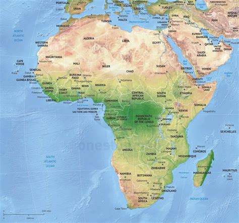 Relief Map Of Africa | Map Of Africa