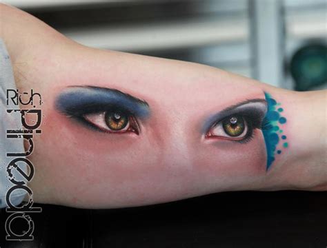 Arm Realistic Eye Tattoo by Rich Pineda Tattoo