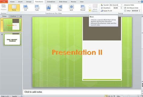 How to add Animated Transitions to PowerPoint Slides