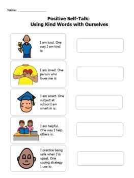 Positive Self-Talk/Affirmation Activity for Elementary SEL | TpT