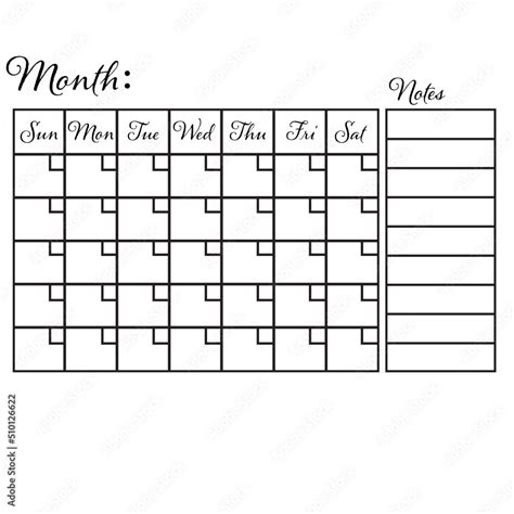 calendar svg, printable calendar, monthly calendar svg, Calendar with ...