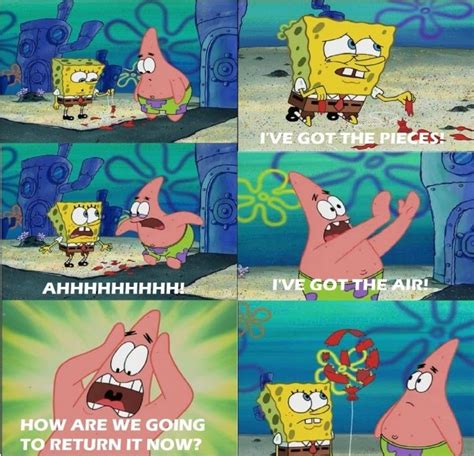 We stole a BALLOON! | Spongebob quotes funny, Spongebob quotes, Funny spongebob memes