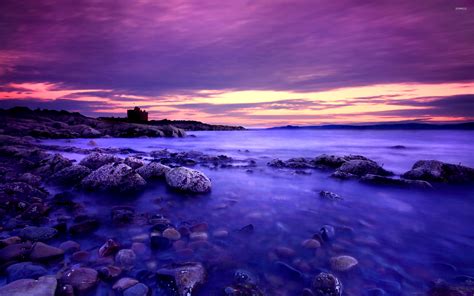 Amazing purple sunset wallpaper - Beach wallpapers - #44935