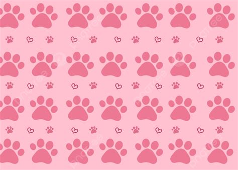 Simple Cute Pink Cat Paw Background, Desktop Wallpaper, Pc Wallpaper, Cat Paw Background Image ...