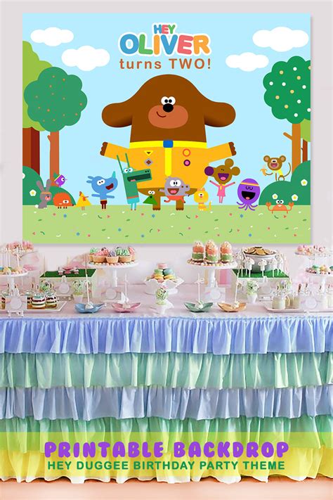 Hey Duggee Birthday Party Backdrop Banner - Digital Printable File ...