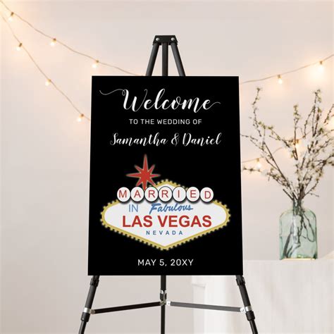 Las Vegas Wedding Welcome Sign | Zazzle