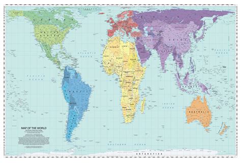 Buy Updated Peters Projection World | Laminated 36" x 24” | Developed by Arno Peters | Most ...