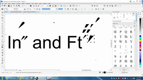 Corel Draw Tips & Tricks Inch and Foot Symbol and more - YouTube