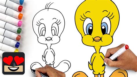 How To Draw Tweety Bird | Easy Tutorial For Kids - YouTube