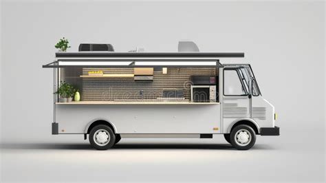 Food truck on the street stock photo. Image of transportation - 304052730