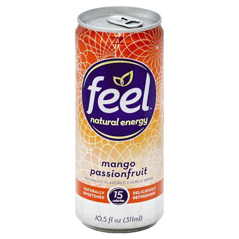 Feel Natural Energy Energy Drink Beverage, Mango Passion Fruit, 10.5 Oz - Walmart.com - Walmart.com