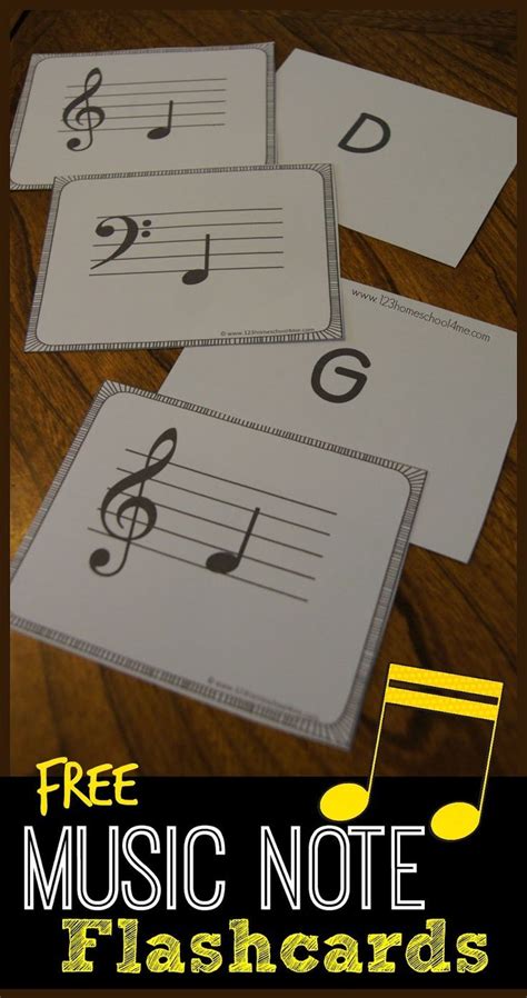 Music Note Flashcards Printable