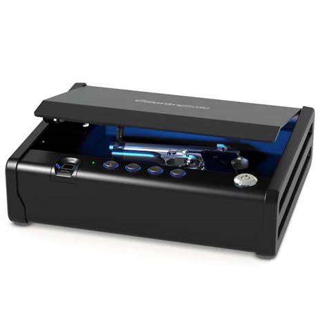 SentrySafe Biometric Gun Safe for 1 Pistol with Fingerprint Lock and Interior Lights QAP1BLX ...