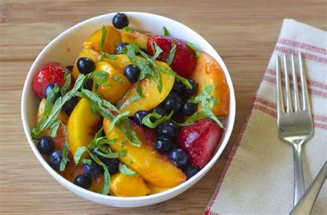 Frozen Fruit Salad with Mint - The Domestic Dietitian