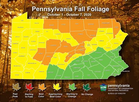 Pennsylvania Fall Foliage Map