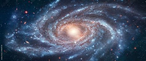 Spiral galaxy with starry light. Stars and Milky way galaxy. Sci-fi space wallpaper. Elements of ...