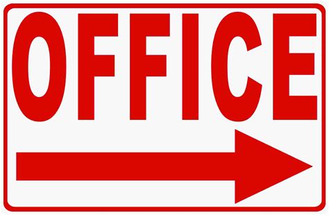 Office Sign w/ Choice of Directional Arrow – Signs by SalaGraphics