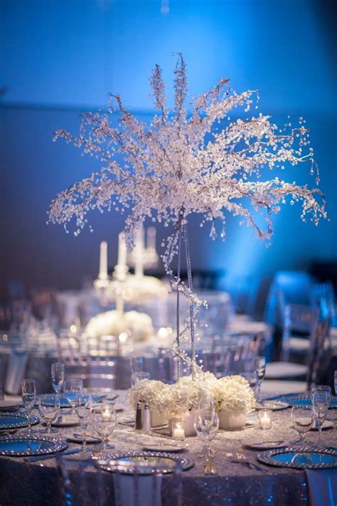 White, Silver & Blue Winter Wonderland Wedding at A La Carte Pavilion | Winter wonderland ...