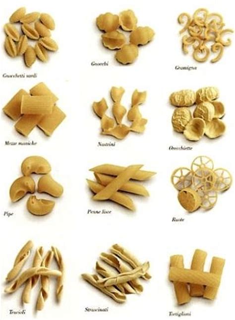 dried pasta shapes