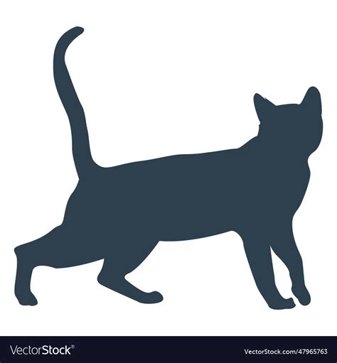 Cat walking silhouette Royalty Free Vector Image