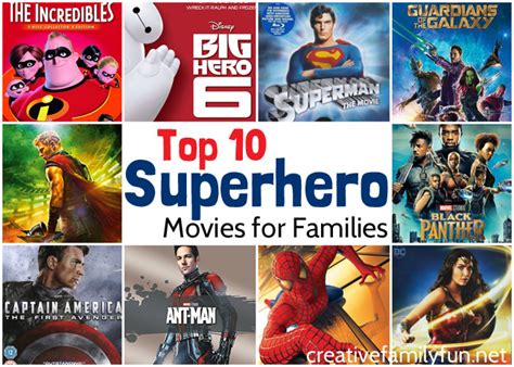 Top 10 Superhero Movies for Families - Creative Family Fun