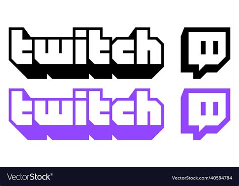 Twitch logo Royalty Free Vector Image - VectorStock