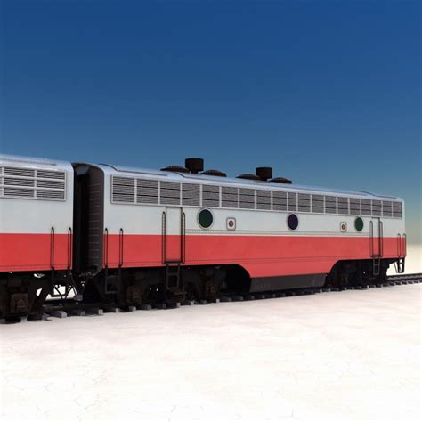 realistic locomotive emd f7 3d model