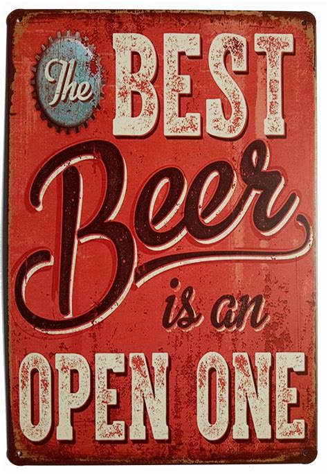 Amazon.com: ERLOOD Best Beer Vintage Funny Home Decor Tin Sign Retro Metal Bar Pub Poster 8 x 12 ...