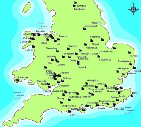 Map of Castles in England. I will need a couple of weeks when I go to Europe. | Castles in ...