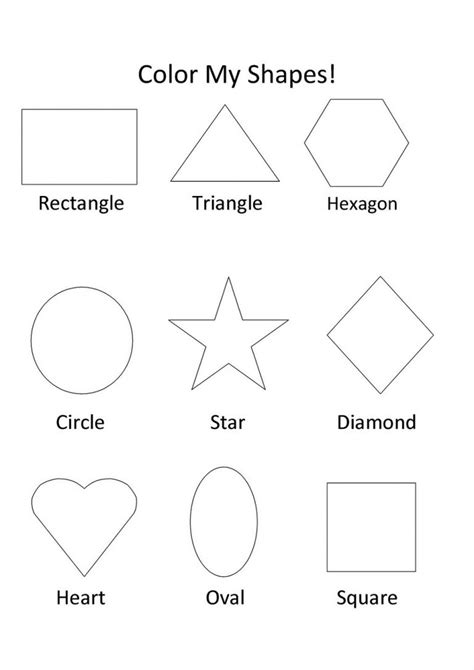 Color the Shapes Worksheets for Kids | 101 Activity