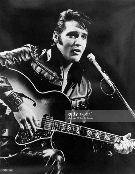 Rock and roll musician Elvis Presley performing on the Elvis comeback... | Elvis presley posters ...