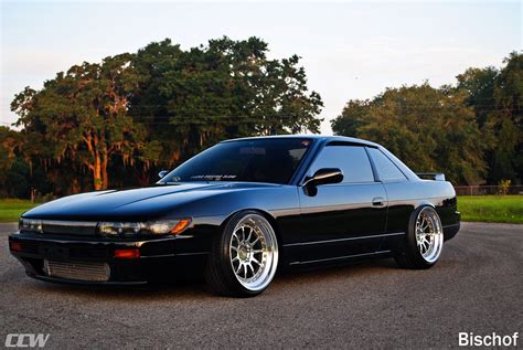 Black Nissan S13 Silvia 180sx - CCW D110 Three-Piece Wheels - CCW Wheels