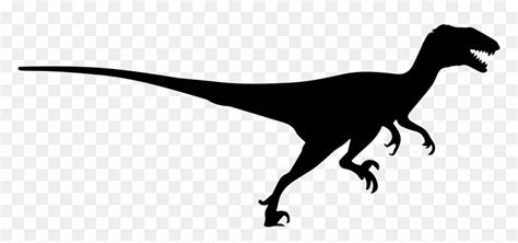 Free Dinosaur Silhouette Png - Velociraptor Silhouette, Transparent Png - vhv