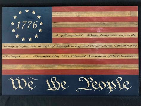 We the People United States 1776 American Flag Sign 2nd | Etsy