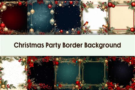 Christmas Party Border Background Graphic by Pamilah · Creative Fabrica