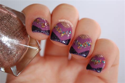 In SAMazement: Autumn Glitter Zig Zag Nail Art Tutorial