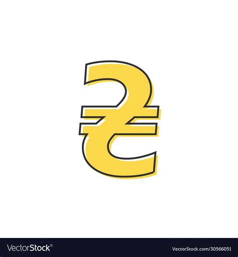 Ukrainian hryvnia money sign currency symbol icon Vector Image