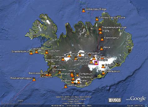 Choco Choco Tatto: iceland volcanoes map