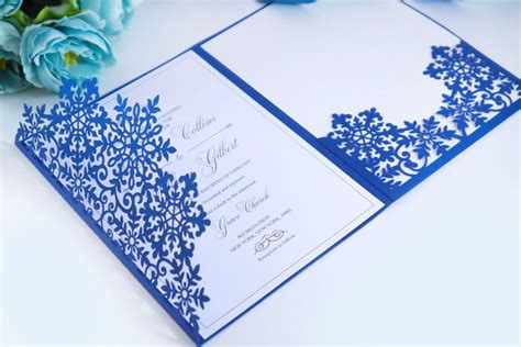 Laser cut wedding invitation, 5x7, Cricut (386649)