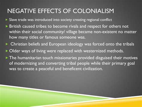 Negative Effects Of Colonization In Africa