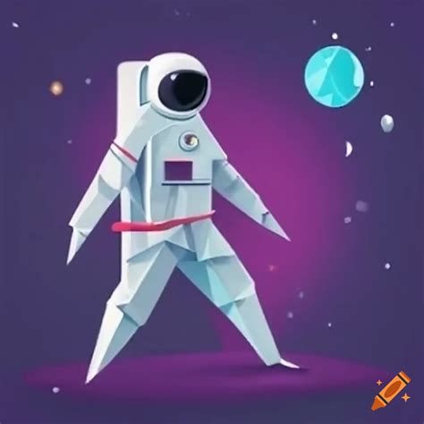 Origami-style astronaut