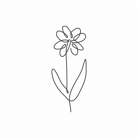 one line drawing of beautiful flower. continuous line art 2873639 ...