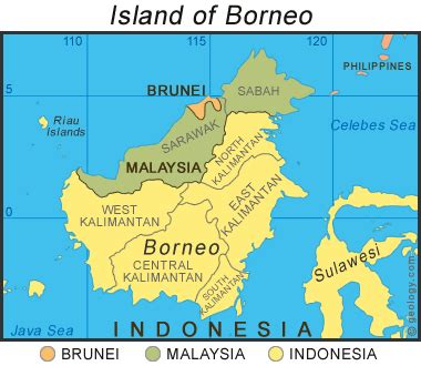 Map of Borneo - Where is Borneo?