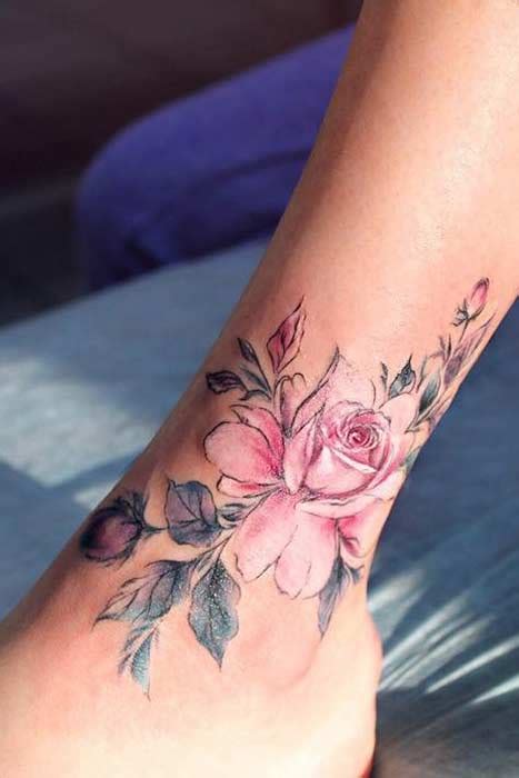 Flower Foot Tattoos With Names - Home Alqu