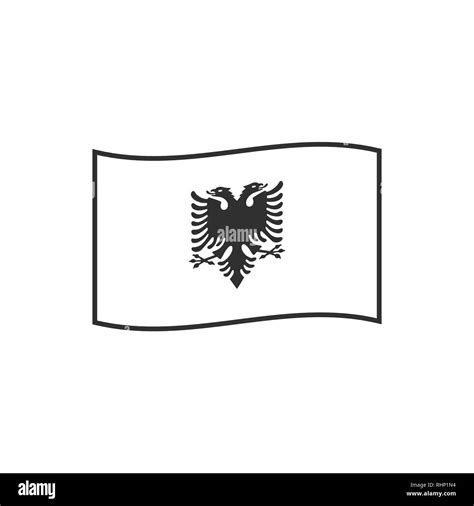 Albania flag Black and White Stock Photos & Images - Alamy