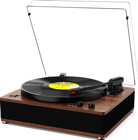 Vintage Bluetooth Record Player Turntable with Built-in Speakers, Wireless Bluetooth Input ...