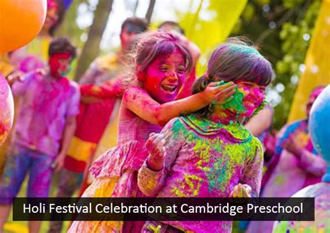 Holi Festival Celebration at Cambridge Preschool- cambridge website