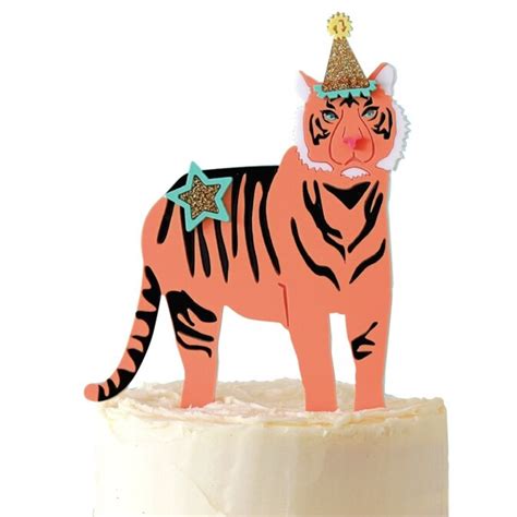 Party Time Tiger Cake Topper — Burnt Butter Cakes