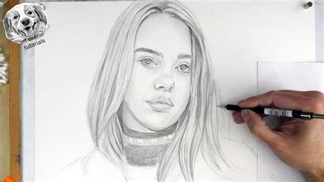 How to Draw a Portrait with Pencil Step by Step | Drawing Billie Eilish ...