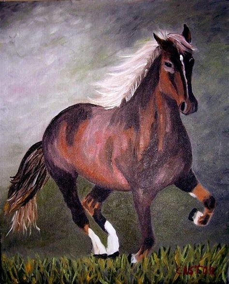 Galloping Horse Painting by Kim Castor